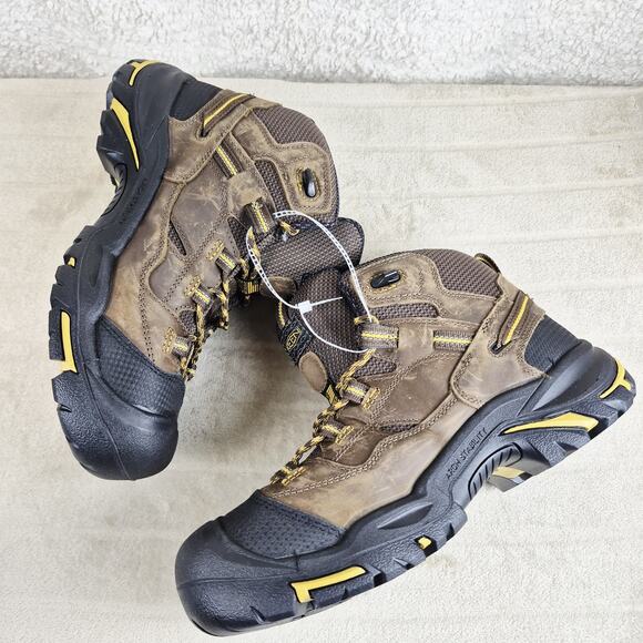 KEEN Utility Men's Braddock Mid Steel Toe WP Work Shoe Size 10 D Brown - Picture 4 of 11